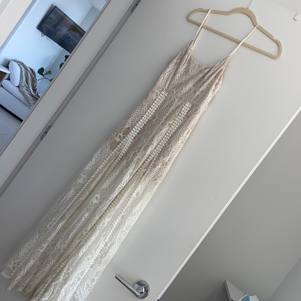 Lace white jumpsuit